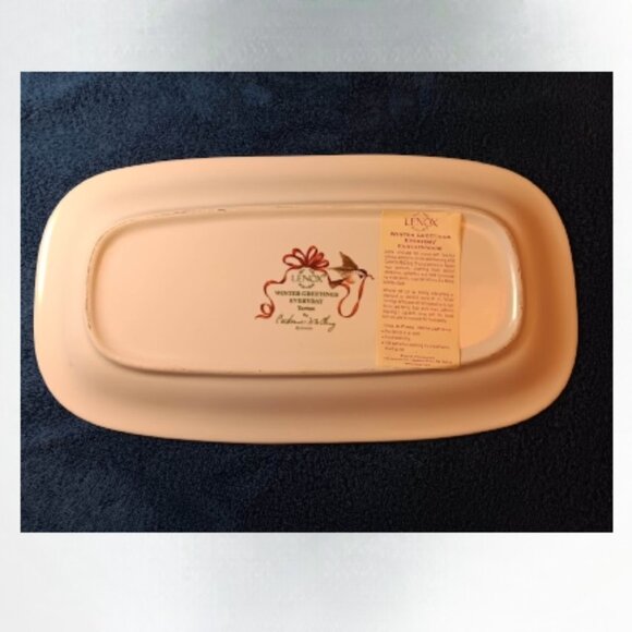 Lenox Winter Greetings cardinal Platter - Picture 2 of 4